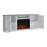 70" Farmhouse TV Stand with Fireplace, Fits up to 75" TV - 70"W x 30"H x 14.5"D