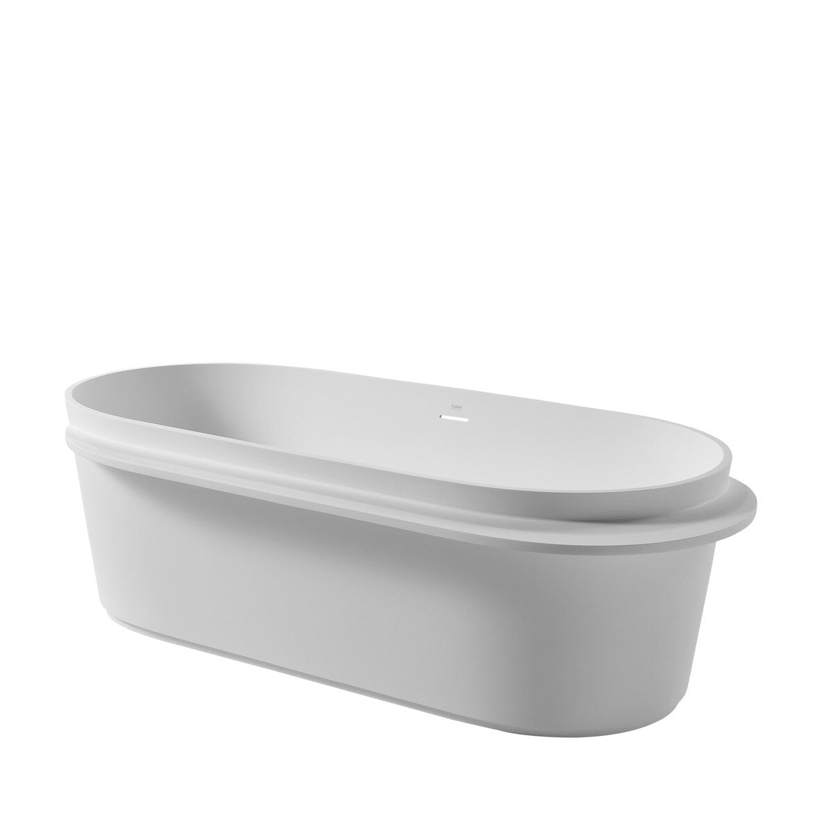 71 IN. Solid Surface Freestanding Bathtub