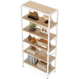 71 Inch Industrial Bookshelf, 6 Shelf Etagere Bookcase,Free Standing Open Book Shelves Storage Display Shelf