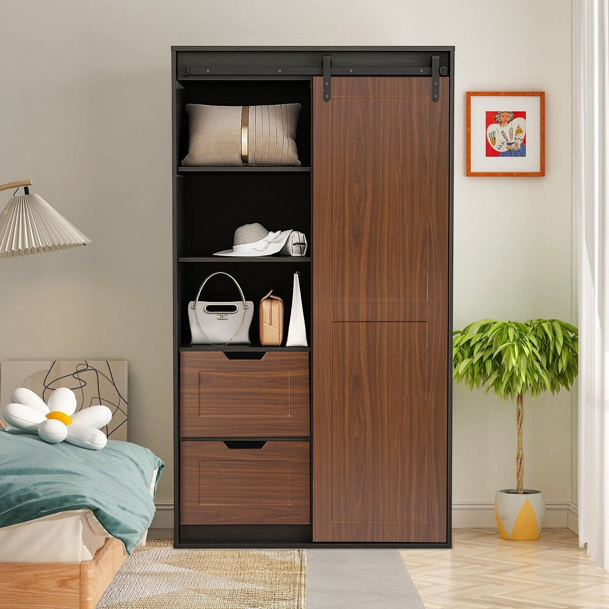 Bedroom armoire with drawers hotsell
