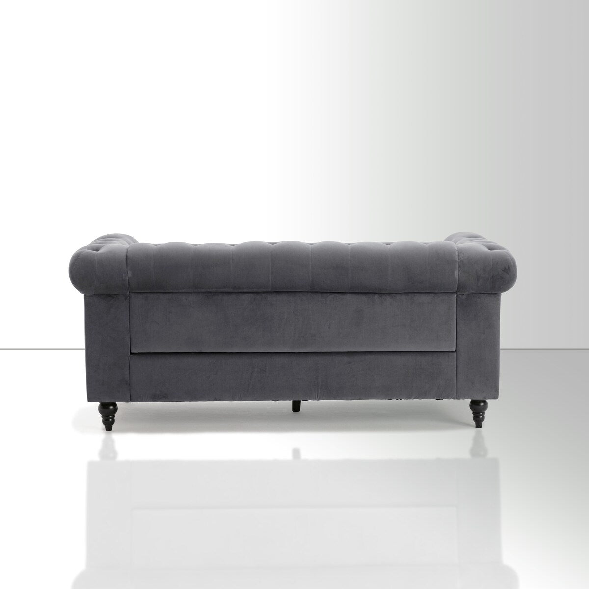 71.5" Velvet Rolled Arm Sofa for Living Room, Apartment, Office, With Tufted Nailheads Rolled Arm, Bench Sofa