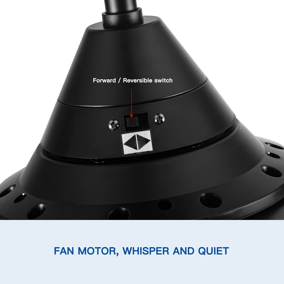 71" Adjustable 6-Speed LED Ceiling Fan with 9 Wood Grain Blades