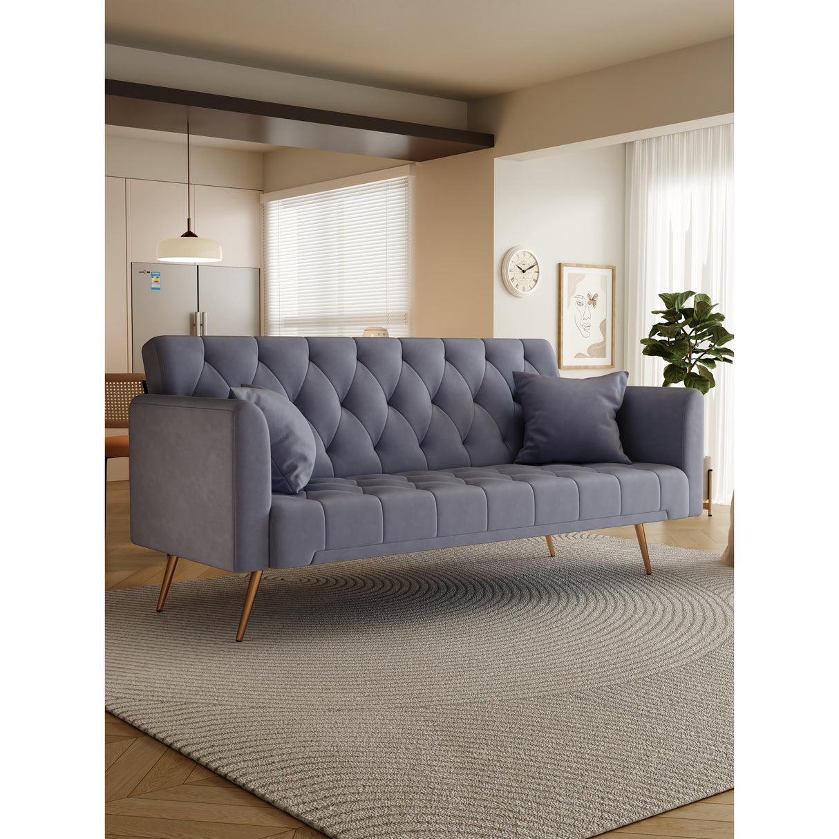 Convertible Double Folding Sofa Bed - 19.00 x 71.00 x 30.00