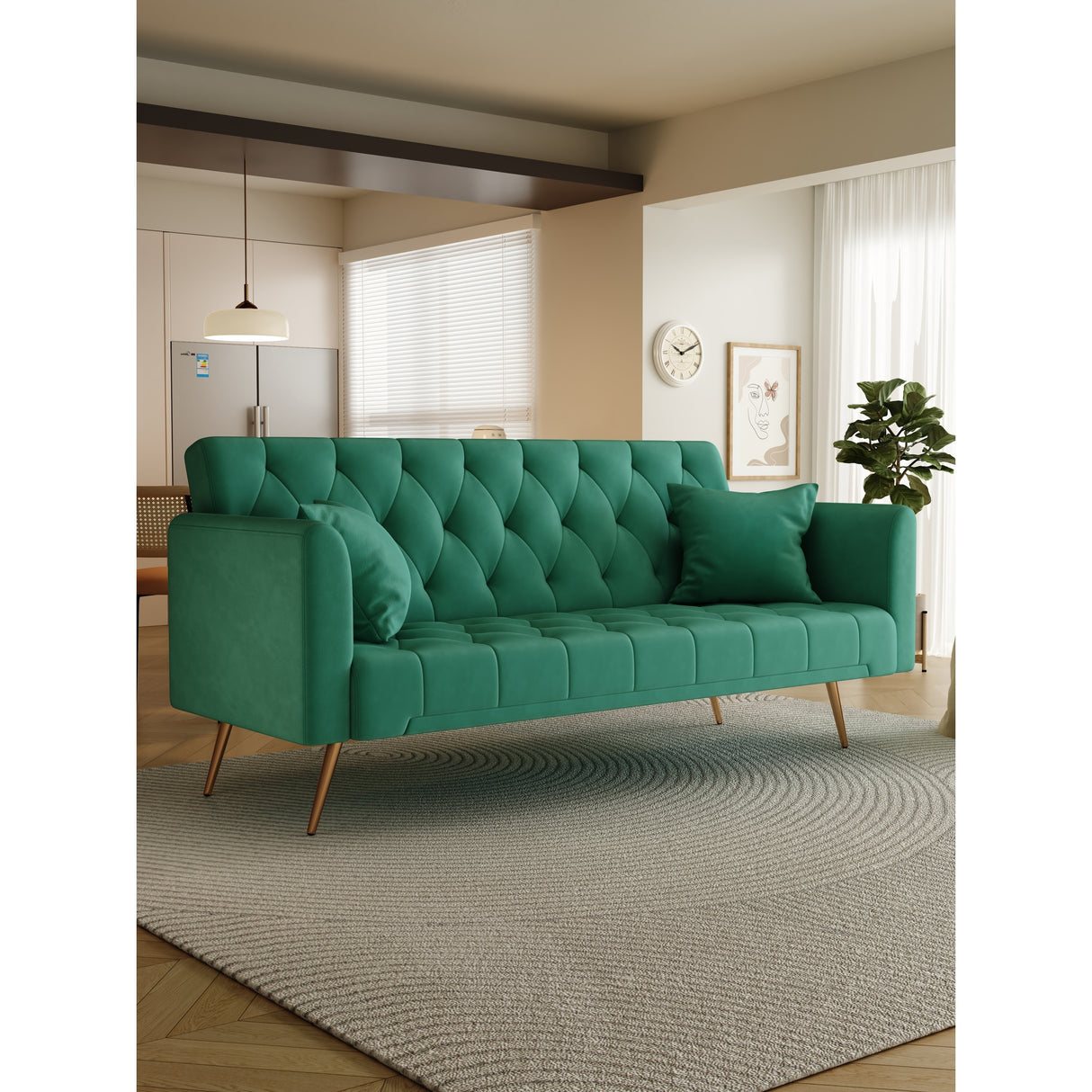 Convertible Double Folding Sofa Bed - 19.00 x 71.00 x 30.00