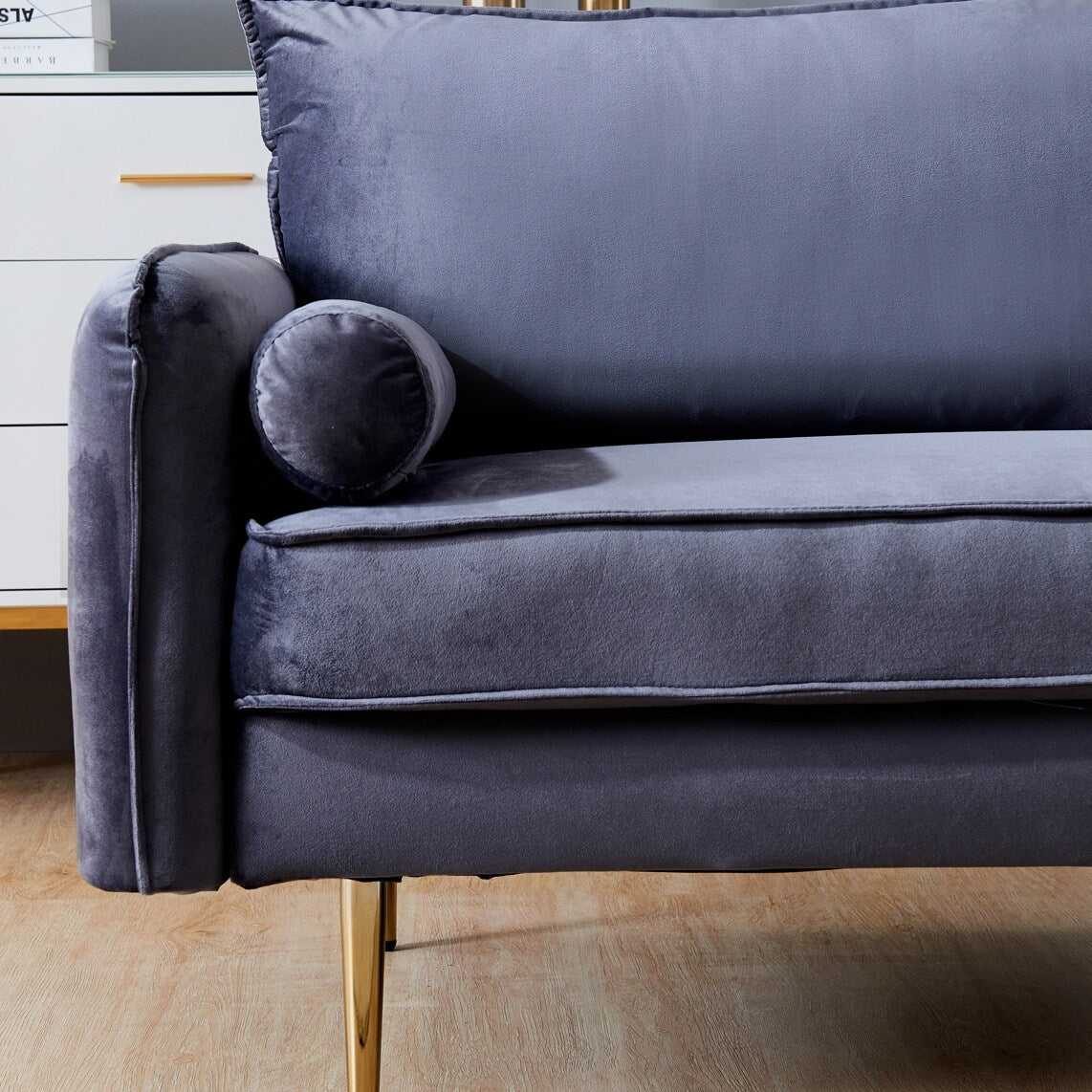 71" Wide Velvet Fabric Sofa Upholstered Living Room Furniture