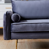 71" Wide Velvet Fabric Sofa Upholstered Living Room Furniture