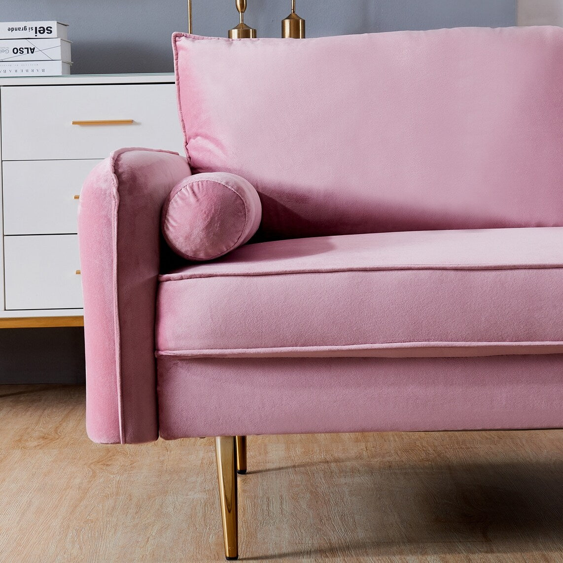 71" Wide Velvet Fabric Sofa Upholstered Living Room Furniture
