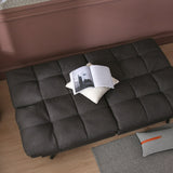 71'' Wide Futon Sofa Bed Adjustable Arms Tufted Back Convertible Futon Sleeper Sofa Tufted Folding Couch