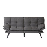 71'' Wide Futon Sofa Bed Adjustable Arms Tufted Back Convertible Futon Sleeper Sofa Tufted Folding Couch