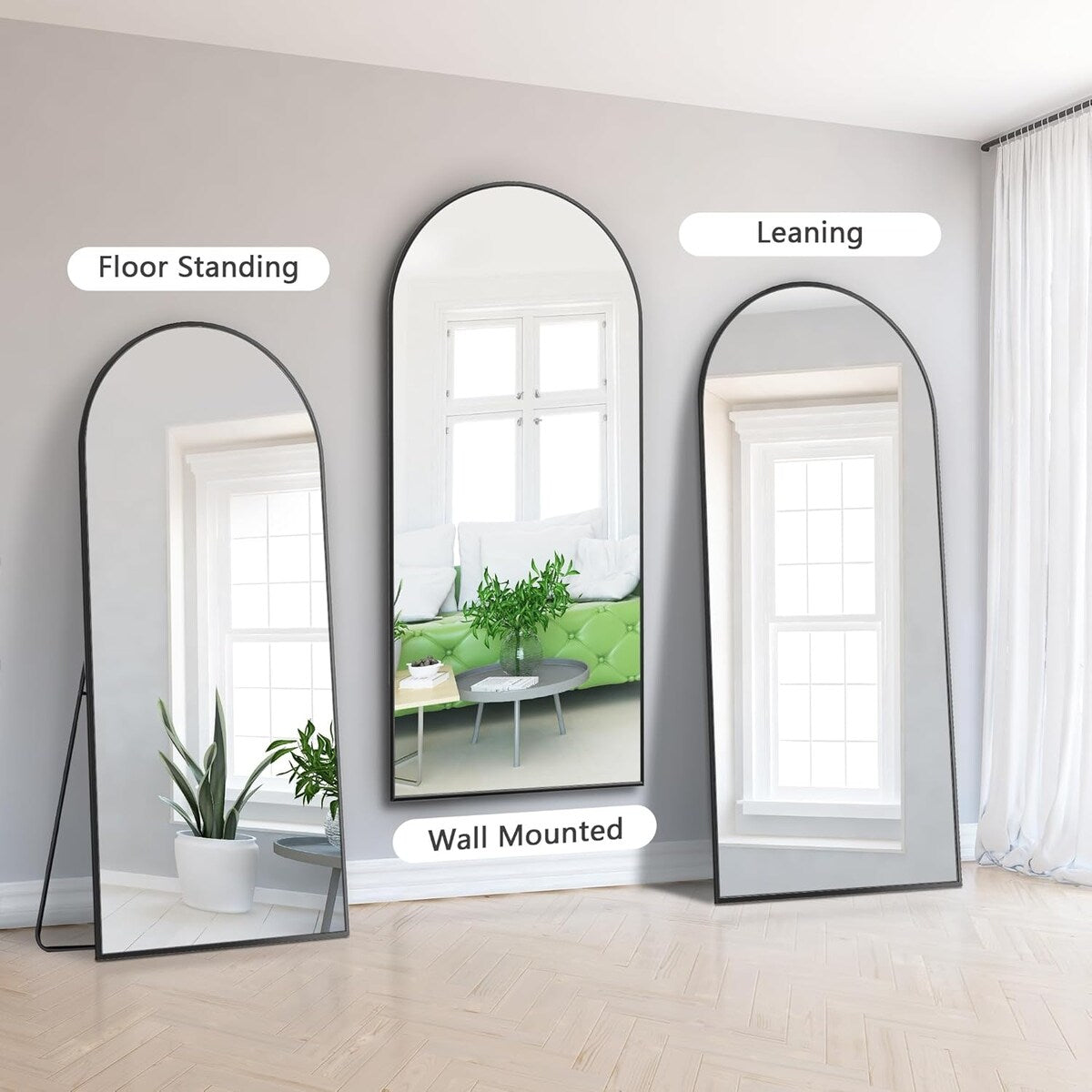 71x28"Arch Full Length Mirror,Modern Design Standing Floor Mirror,Full Body Mirror for Living Room,Bedroom,Bathroom,Cloakroom