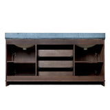 Abigail American Walnut 72-Inch Bathroom Vanity Base Only