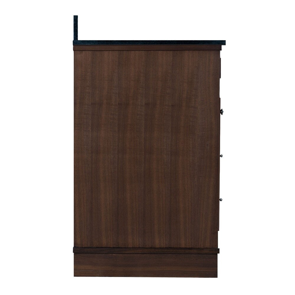 Abigail American Walnut 72-Inch Bathroom Vanity Base Only