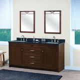 Abigail American Walnut 72-Inch Bathroom Vanity Base Only