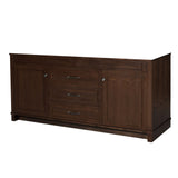 Abigail American Walnut 72-Inch Bathroom Vanity Base Only