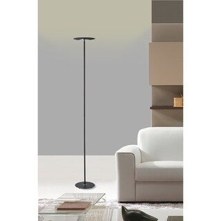 72" Matte Black LED Torchiere Floor Lamp