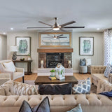 72-in Black Aluminum 6-Blade Large Ceiling Fans with Lights and Remote