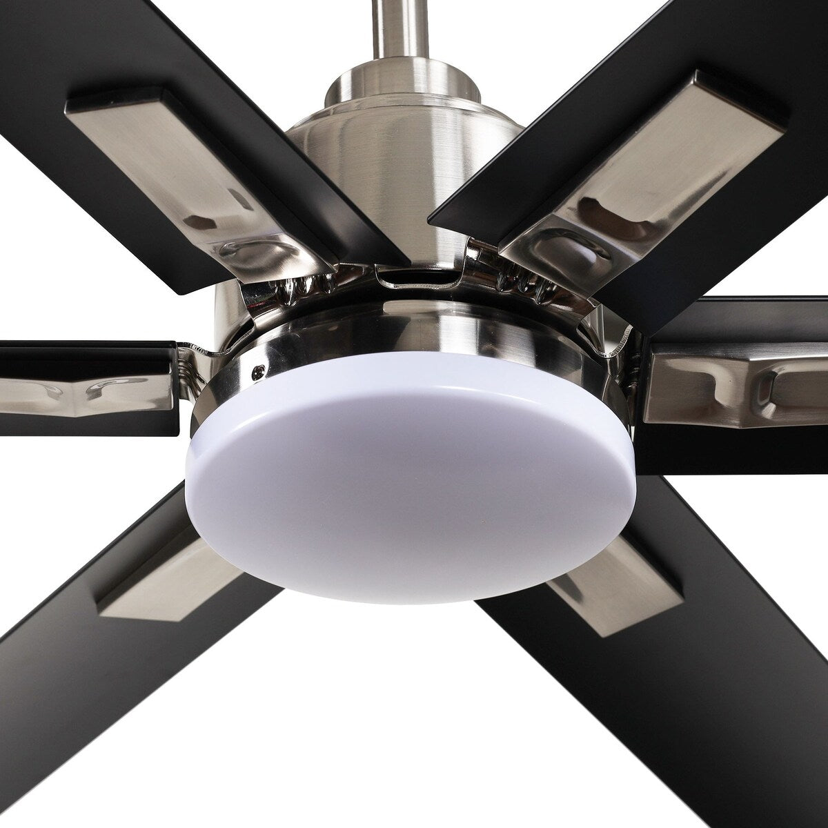 72-in Black Aluminum 6-Blade Large Ceiling Fans with Lights and Remote