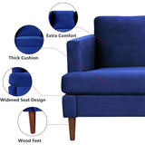 72-inch 3 Seater Couch Sofa With Thick Cushion And Wood Legs