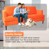 72-inch 3 Seater Couch Sofa With Thick Cushion And Wood Legs