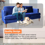 72-inch 3 Seater Couch Sofa With Thick Cushion And Wood Legs