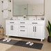 72-inch Double Bathroom Vanities with 2 Integrated Rectangular Sinks