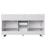 72-inch Double Bathroom Vanities with 2 Integrated Rectangular Sinks