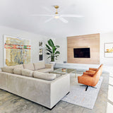 72-inch Driftwood 6-Blade Large DC Ceiling Fan with Light and Remote