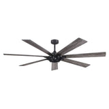 72" Wooden 7-Blade Large Outdoor Industrial DC Ceiling Fan with Remote