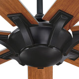 72" Wooden 7-Blade Large Outdoor Industrial DC Ceiling Fan with Remote