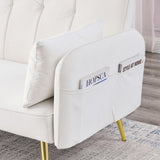 72.5" Convertible Sofa Bed, Velvet Folding Lounge Recliner