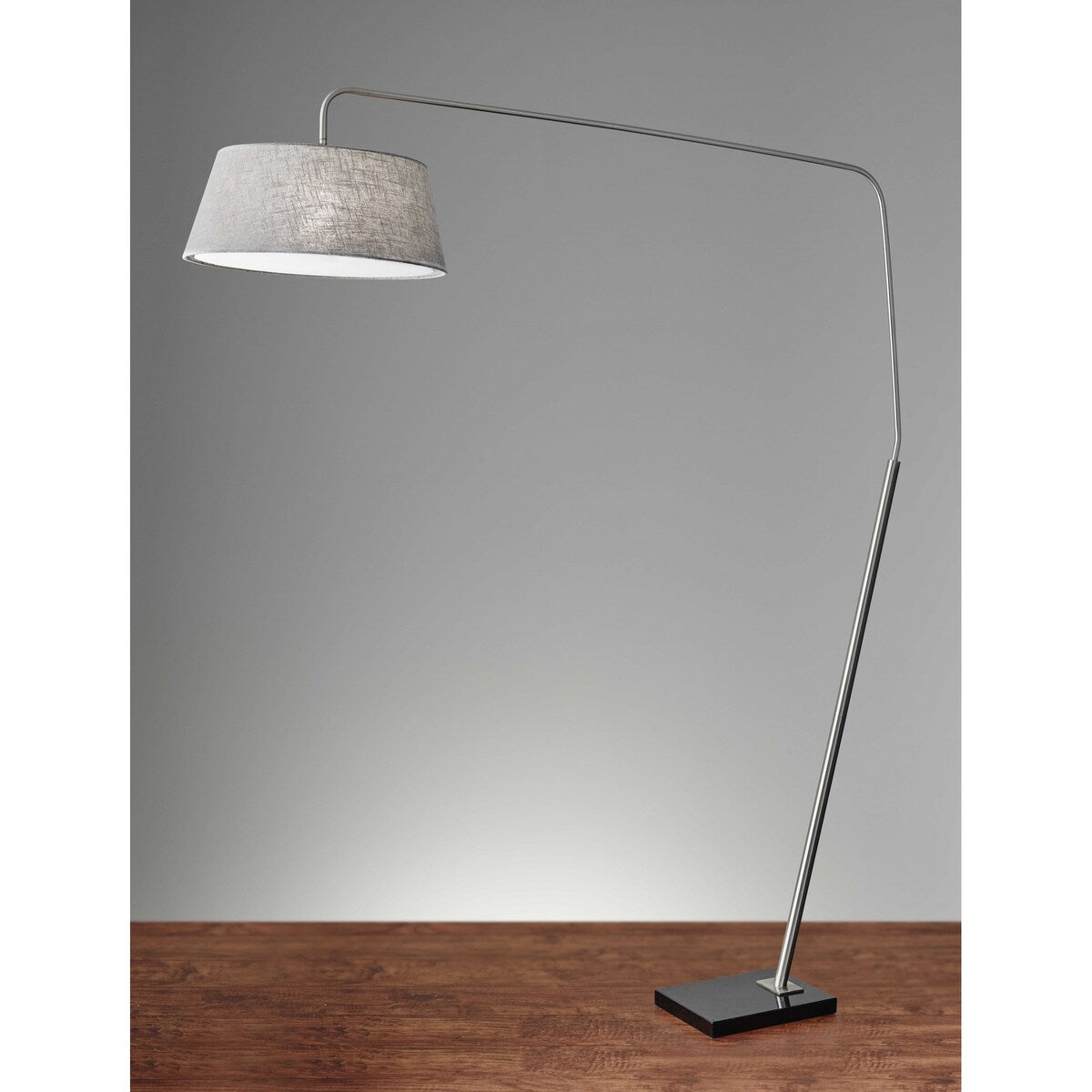 HomeRoots 72" X 21.5" X 85" Brushed Steel Metal Arc Lamp - 85 x 72 x 21.5