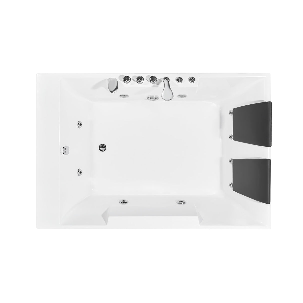 Empava 72x84-inch Alcove/ Tile-in Whirlpool Spa Bathtub with Faucet