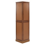 72''H Curio 6-Tier Corner Storage Wall Cabinet with 4 Glass Door, 26''L*13''W*72''H, 65.63LBS