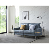73.22" Elegant Loveseat Sofa Couch, Mid Century Modern Loveseats Furniture With 2 Pillows