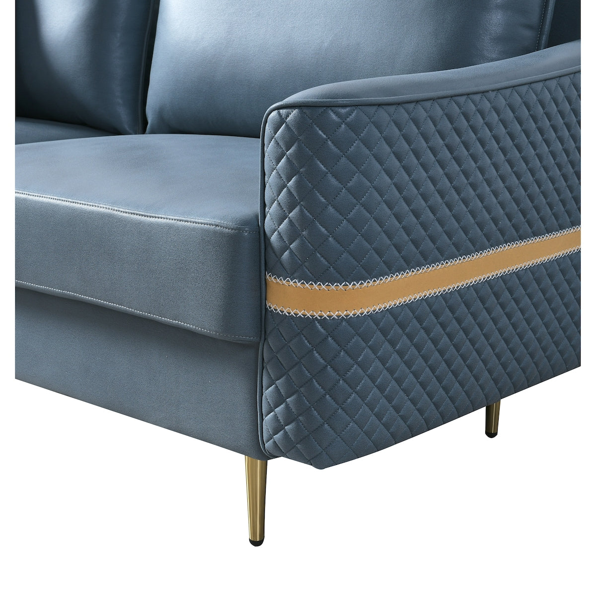73.22" Elegant Loveseat Sofa Couch, Mid Century Modern Loveseats Furniture With 2 Pillows