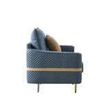 73.22" Elegant Loveseat Sofa Couch, Mid Century Modern Loveseats Furniture With 2 Pillows