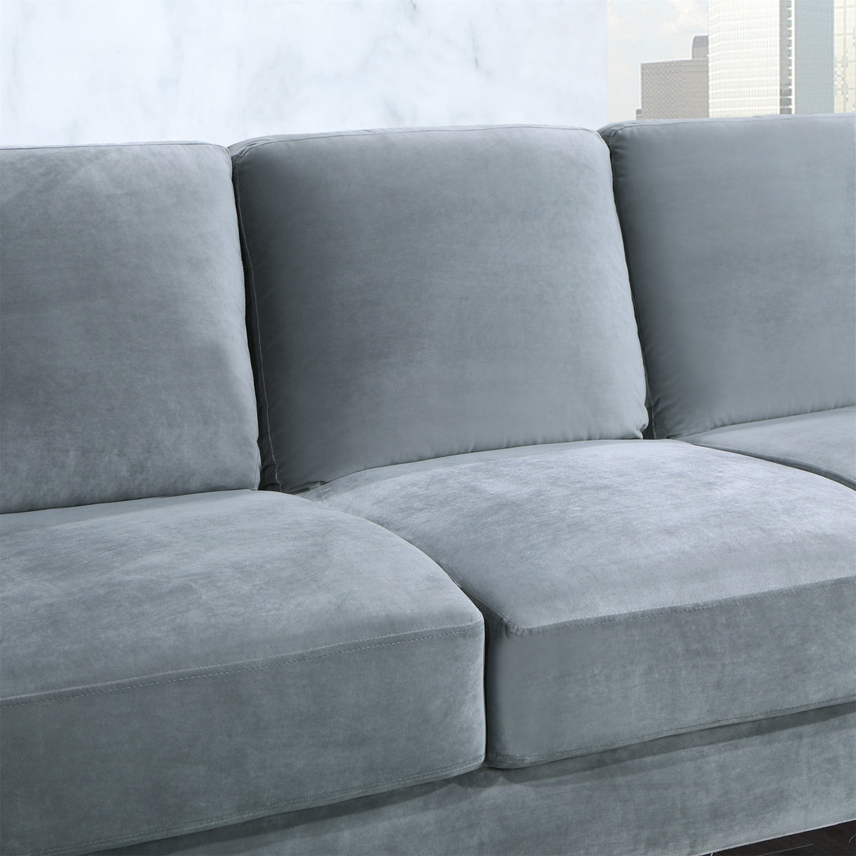 73.22inch Velvet 3 Seater Sofa