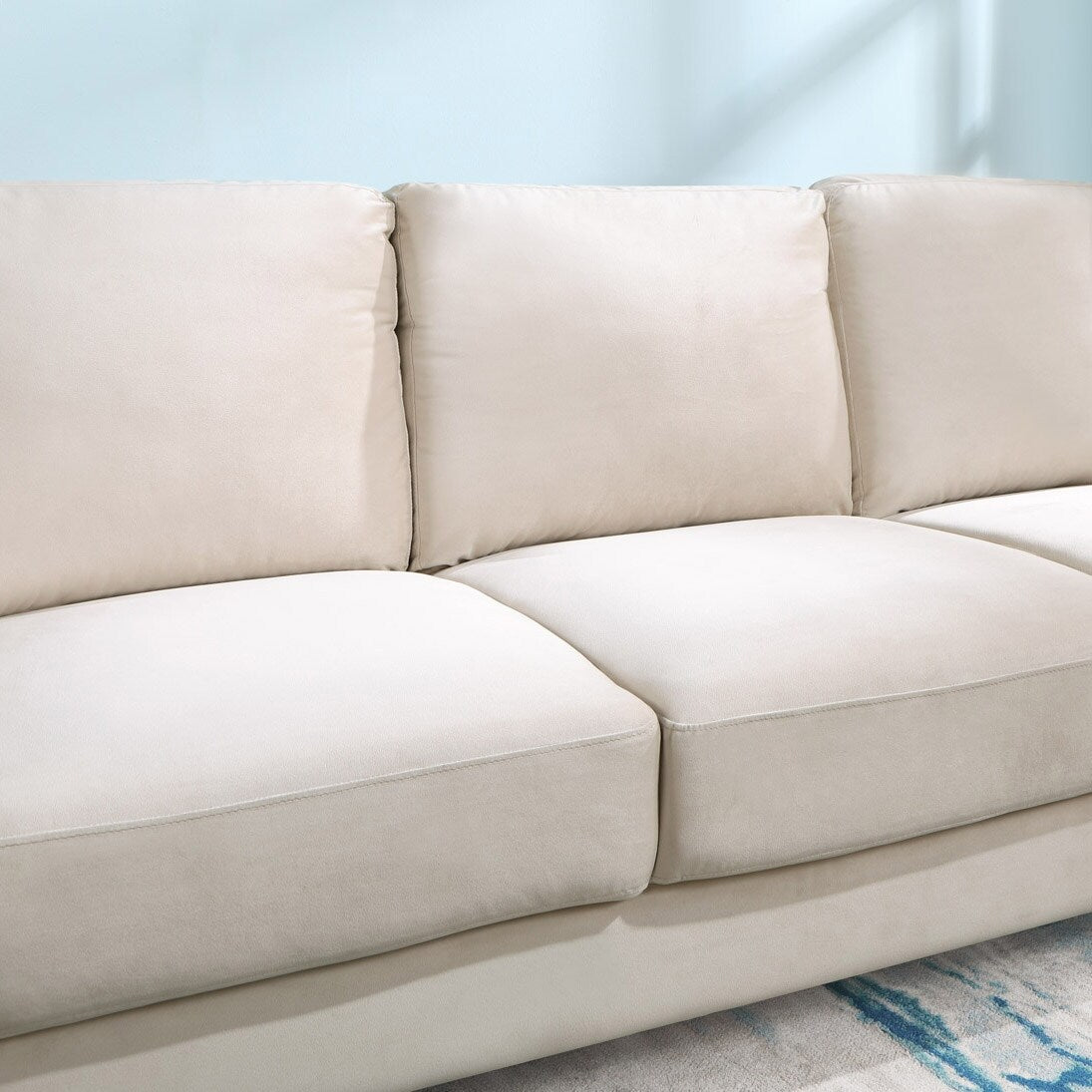 73.22inch Velvet 3 Seater Sofa