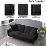 74.41'' Sofa Bed With Separate Adjustment Backrest And Storage Function