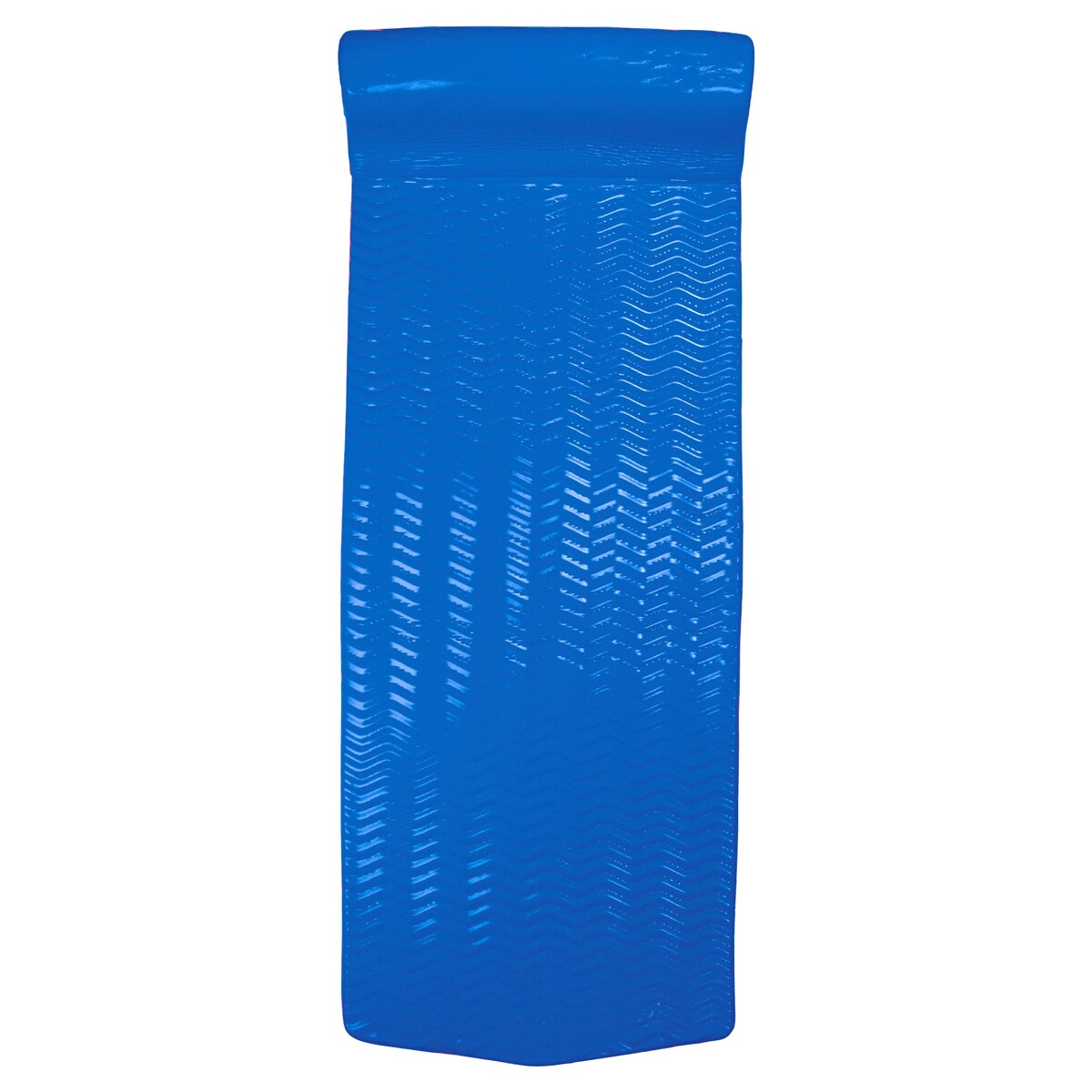 74" Blue Floating Foam Swimming Pool Mattress Lounger with Head Rest