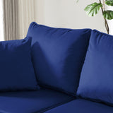 74" Velvet Sofa Couch with 2 Pillows, Modern 3 Seater Sofa with Wood Legs for Living Room and Bedroom