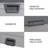 75 Gal 260L Outdoor Garden Plastic Storage Box Grey