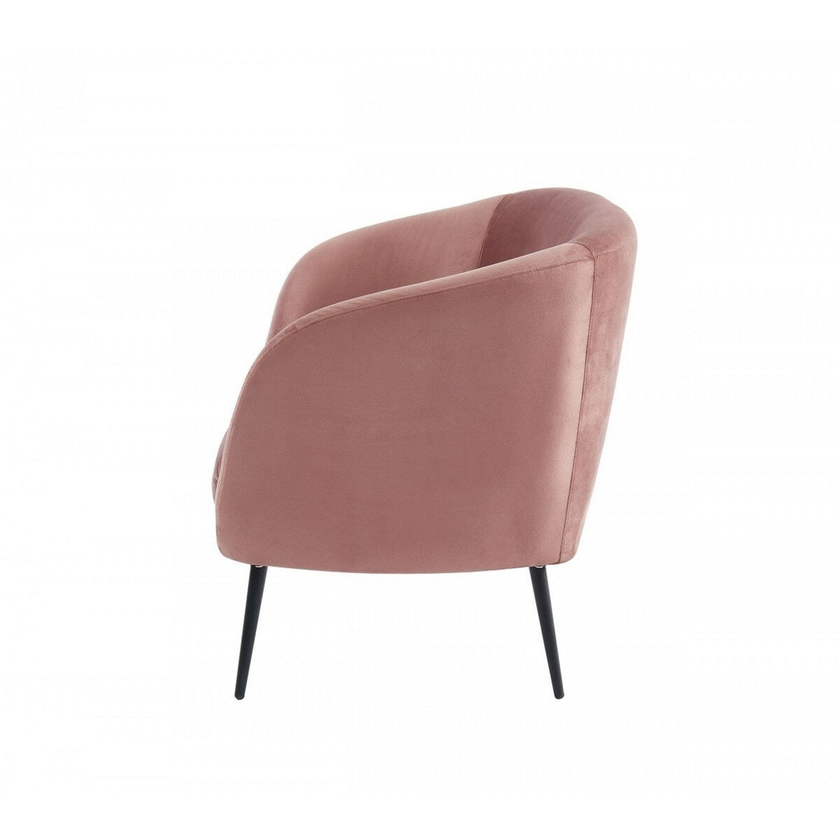 75 Inch Fabric Upholstered Sofa with metal Legs, Pink