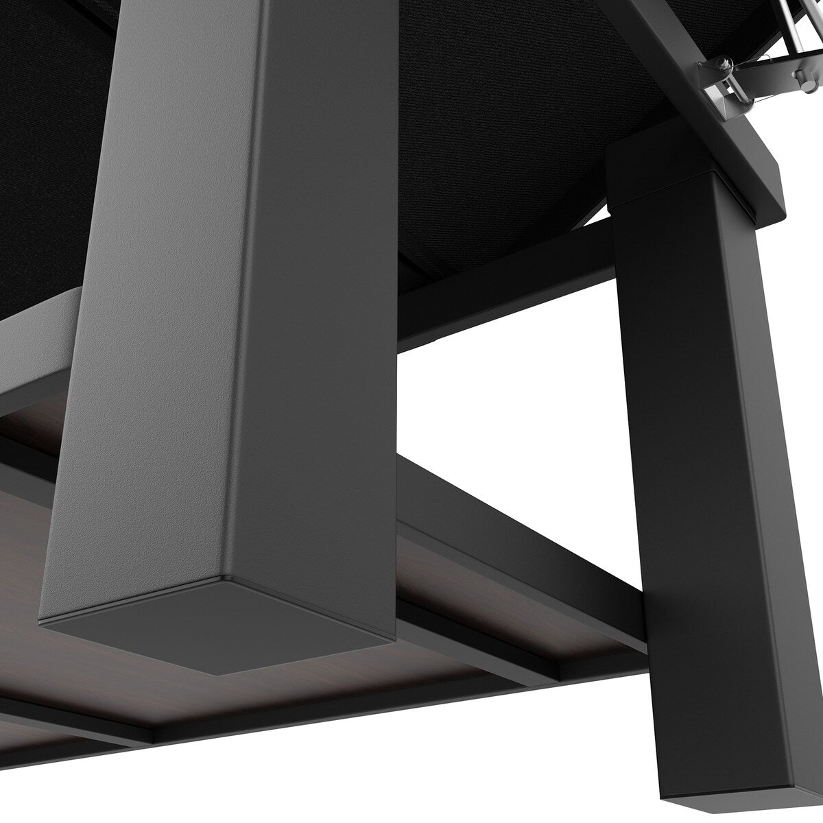 75-Inch Modern Massage Bed with Four Block Legs, Lower Shelf, Black