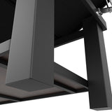 75-Inch Modern Massage Bed with Four Block Legs, Lower Shelf, Black
