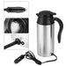 750ml 12V Car Stainless Steel Cigarette Lighter Heating Kettle Mug Electric Travel Thermoses