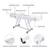 75" Adjustable Beauty Salon Spa Massage Bed Tattoo Chair White