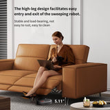 76.77'' Modern Leather Recliner Sofa, Power Reclining, Adjustable, Ergonomic Design, Living Room Furniture