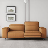 76.77'' Modern Leather Recliner Sofa, Power Reclining, Adjustable, Ergonomic Design, Living Room Furniture