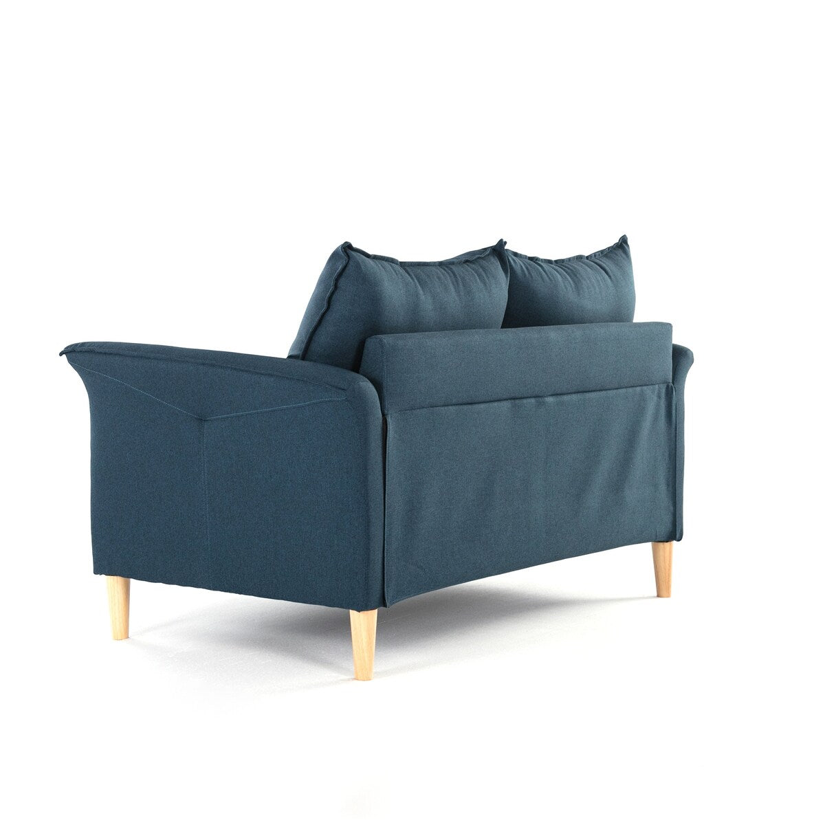 77.16" wooden straight leg double living room sofa